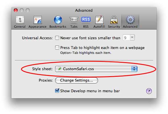 css styles for two different versions of safari